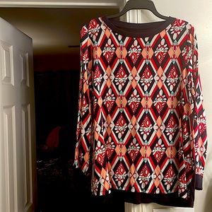 🎉Crown & Ivy Top. Long-sleeve. Beautiful colors! Curvy 0X
